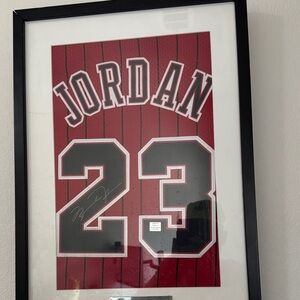 Signed & Framed Michael Jordan #23 Bulls Jersey with COA
